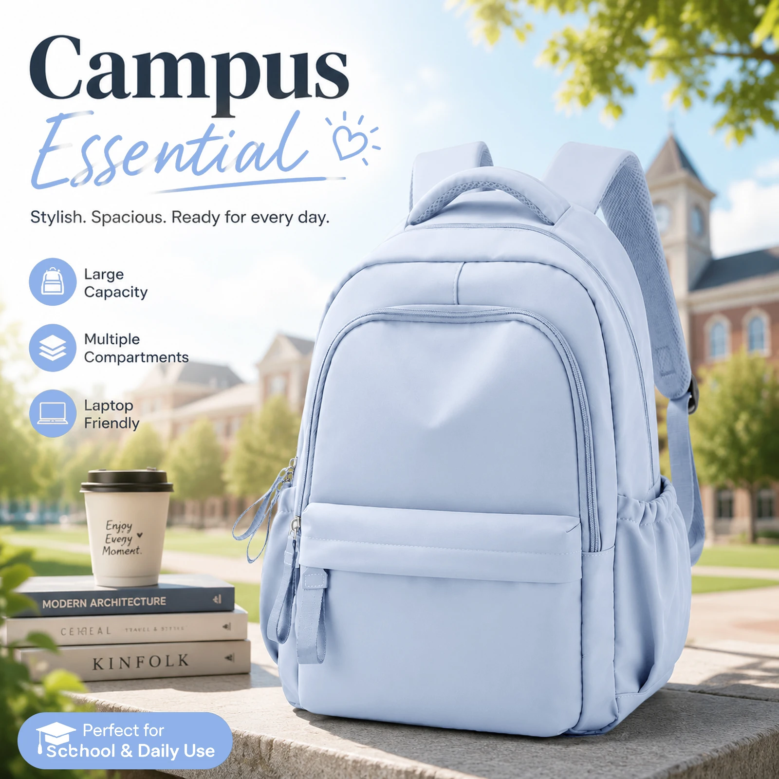 Wasserdichter Universitäts rucksack für Frauen mit großer Kapazität, Laptop-Rucksack, süße Reisetasche für Mädchen, Schul rucksack für Mädchen im Teenager alter