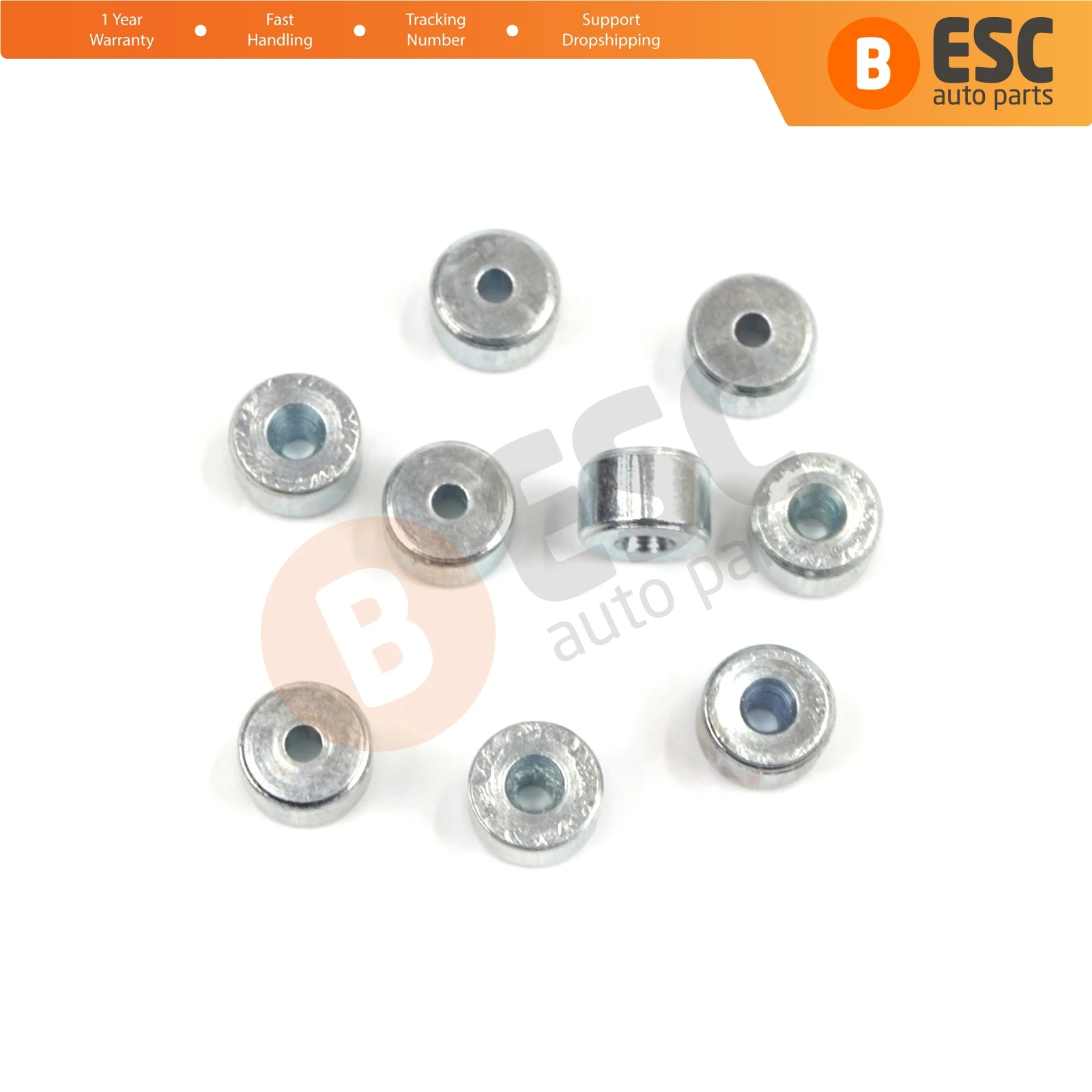 BCR008 100 Pieces Car Window Regulator Winder Repair Steel Cable Wire Rope End Fitting Pin Stop Sleeve Crimp Rivet 6x3.5/1.7 mm