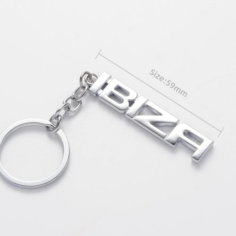 Car Keychain For Seat Ibiza Logo Metal Keyring Key Ring Holder Accessories