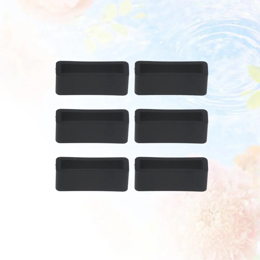 10Pcs 블랙 실리콘 시계 밴드 루프 교체 손목 시계 액세서리에 대 한 내구성 고무 링 마모 방지 스트랩 링