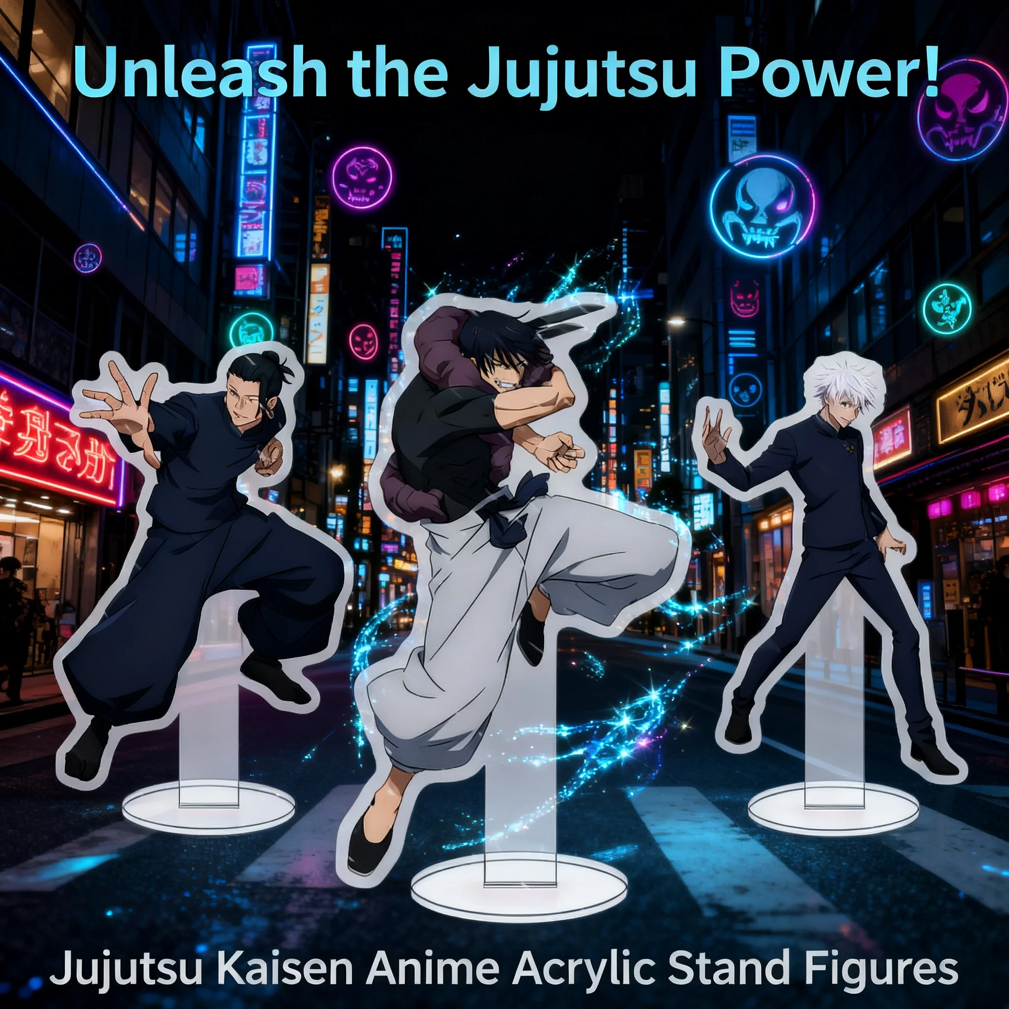 

Jujutsu Kaisen Gojo Satoru Geto Suguru Toji Fushiguro Acrylic Stand Figure Anime Merchandise Decor Gift Collection Display