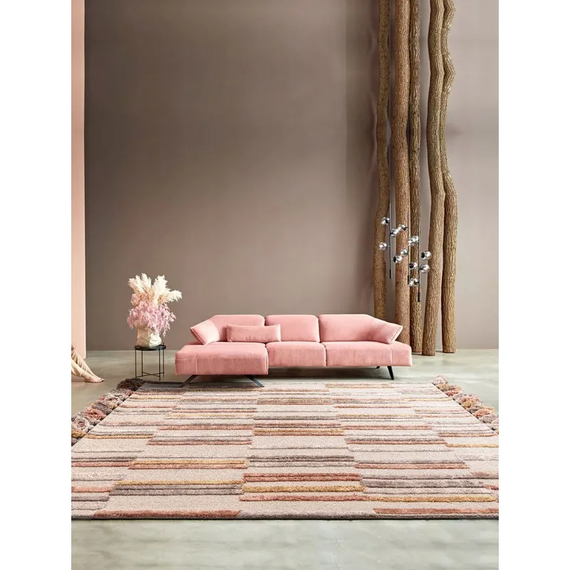 Wool plus silk living room carpet simple light luxury modern fashion ins bedroom bedside thickened floor mat