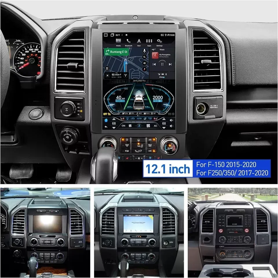 Android14 راديو السيارة لفورد F150 2016-2021 السيارات الوسائط المتعددة شاشة تعمل باللمس Carplay السيارات بلوتوث 4G واي فاي DSP لتحديد المواقع والملاحة #2