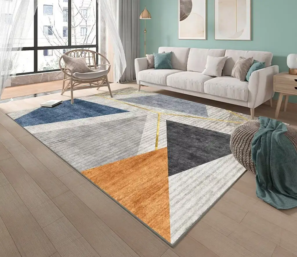 Nordic Light Luxury Large Carpet Living Room Decoration Home Sofa Area Rugs for Bedroom Cloakroom Non-slip Soft Floor Mat Tapete