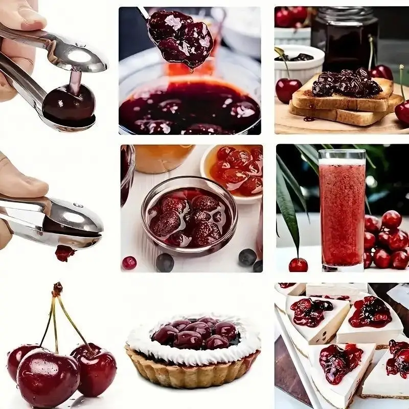 Kitchen Pitter Remover Olive Corer Remove Pit Tool Seed Gadge Stainless Steel Cherry Fruit - view 5