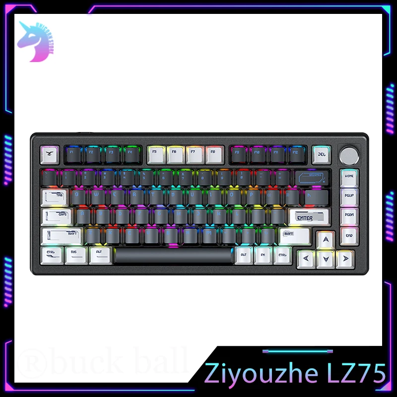 

Ziyouzhe Lz75 Magnetic Switch Keyboard Wired Keyboards Gaming Keyboard 82keys Hot Swap Gasket Custom Keyboards Gamer Keyboards