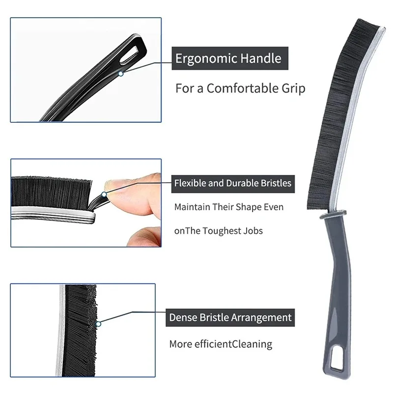 New In Cleaning Brush for Fine Seam Corners Groove Window Cleaning Tools Kitchen Bathroom Tiles Joints Brush Microfiber Toilet