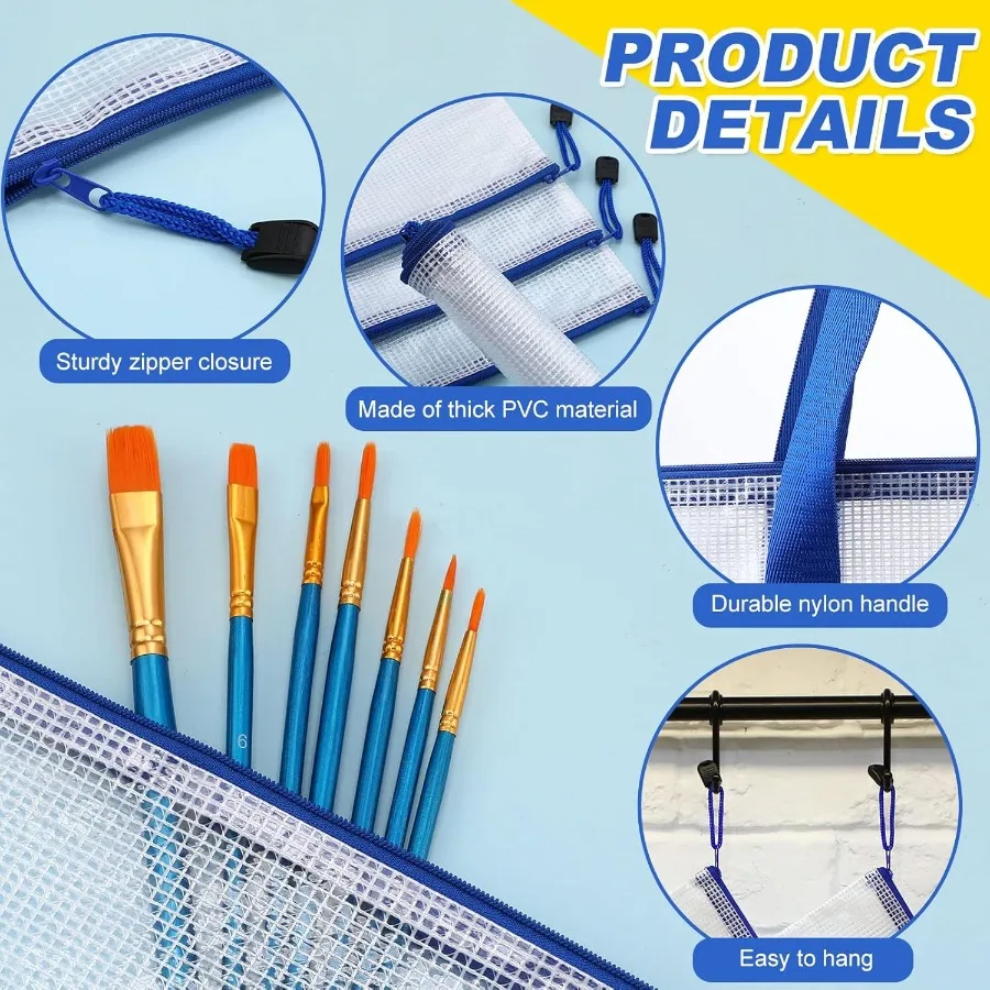 20 Pcs Art Portfolio Bag Bulk Set with 10 Pcs 19 x 25 Waterproof Poster Storage Cases Featuring Zipper Handles for Protecting A