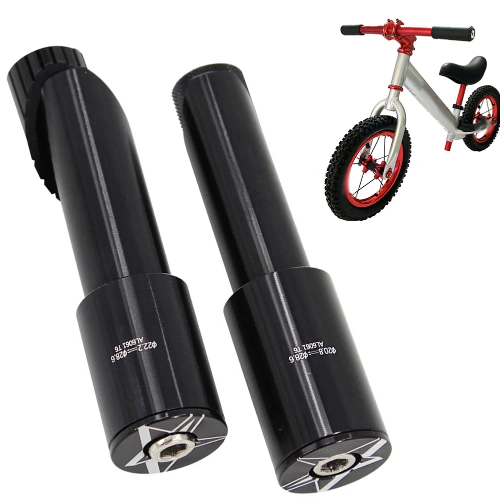 

Bike Stem Bike Headset Stem Fork Adapter Black 1PC Aluminum Alloy Balance Car Slider Modified Handle New Practical