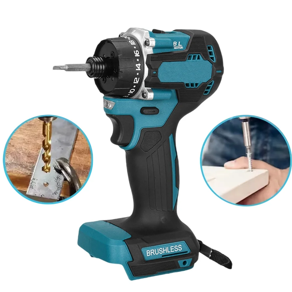 Multi-Function 6.35mm 1/4in Cordless Electric Screwdriver Brushless 280N.M  20+1 Torque Power Tools for Makita 18V Battery