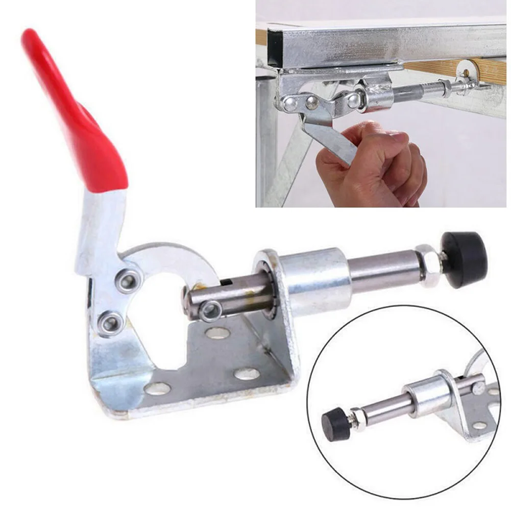 4pcs Toggle-Clamps Quick Release Push-pull Clamp Set GH-301AM 45Kg Hand-Clip Tools 5/8in Plunger Clamp PVC Plastic Cover Handle