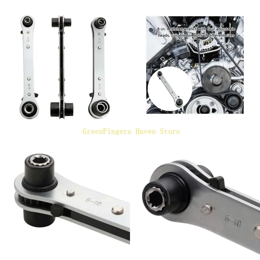 

F68D Two-way Ratchet Refrigeration Valves Wrench Professional Air Conditioning Refrigeration Tool 6-10 8-12 13-17 14-19mm