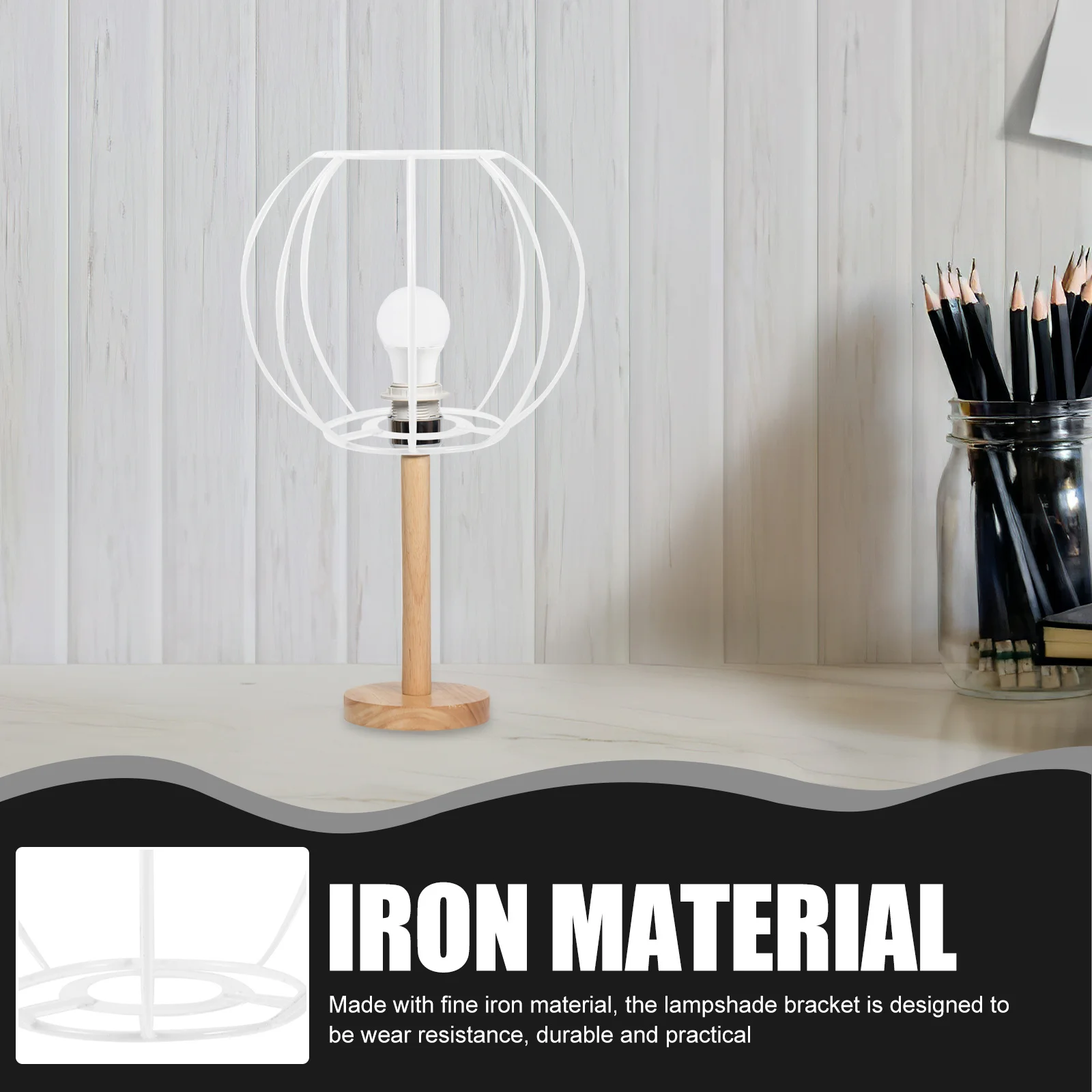 

Iron Lampshade Ring Frame Diy Metal Wire Guard Rust Resistant Light Accessories For Table Lamp Chandelier Frame Diy