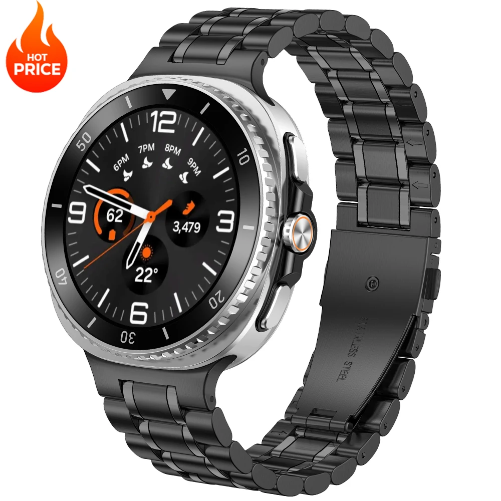 

Ремешок из нержавеющей стали для Samsung Galaxy Watch 8 Classic, 46 мм, браслет для Samsung Galaxy Watch 8, 40 мм, 44 мм, металлический браслет