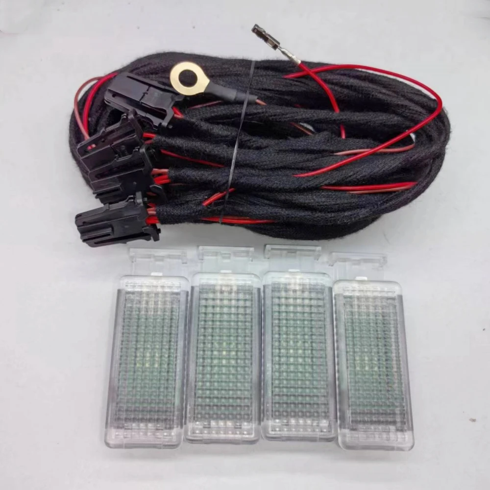 Led do wnętrza samochodu światła stóp stóp kroki przestrzeń lampa i kabel do Passat B6 B7 B8 Golf 6 7 MK7 Jetta 5 MK6 Tiguan touran 5GG947409