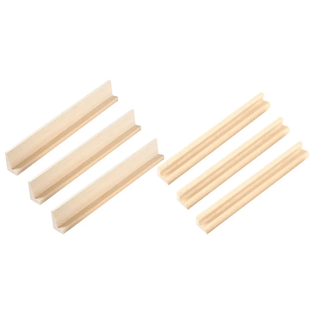 6pcs Wooden Tray Multi-Function Displaying Holder Stable Base For Domino Game Desktop Domino Bases Diy Supply Smooth