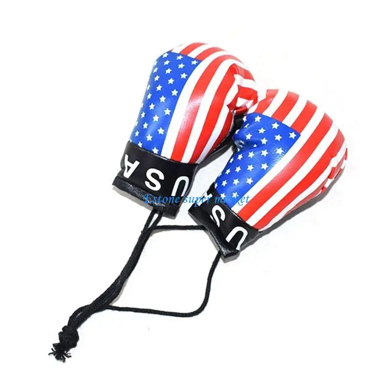 

090B 10cm Newborn Photography Props Mini Simulation Boxing Glove Boxing Flag Gloves