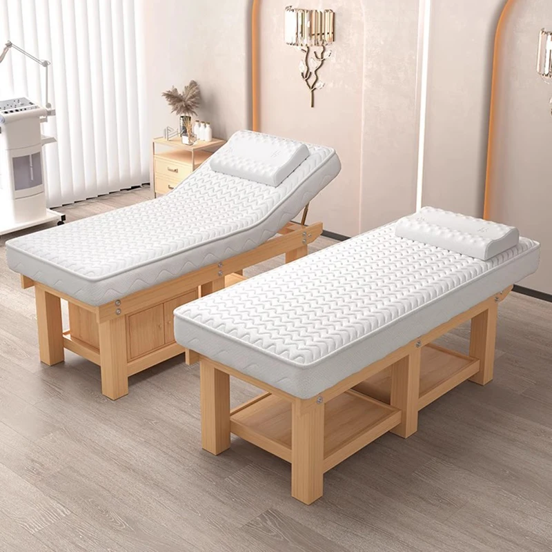 Sillas de masaje de madera para todo el cuerpo, cama cómoda para tatuajes, cosméticos, colchones de pedicura, Camas portátiles, muebles de masaje,