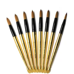 Kolinsky Hair Nail Art Brush nuovo Design pennello Base Gel Nail Builder strumenti Manicure disegno pittura penne Salon Brushes TIANMI