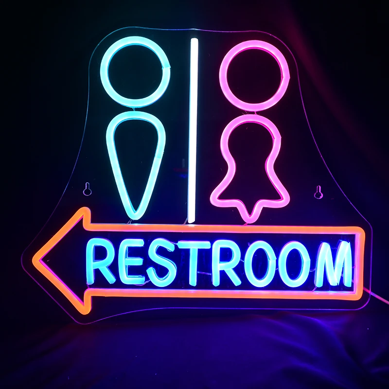

Restroom Neon Signs Neon Lights Custom For Restaurant Store Food Shop Cafe Bar Pub Party Decor 5/12V USB Ultra Bright Dimmable