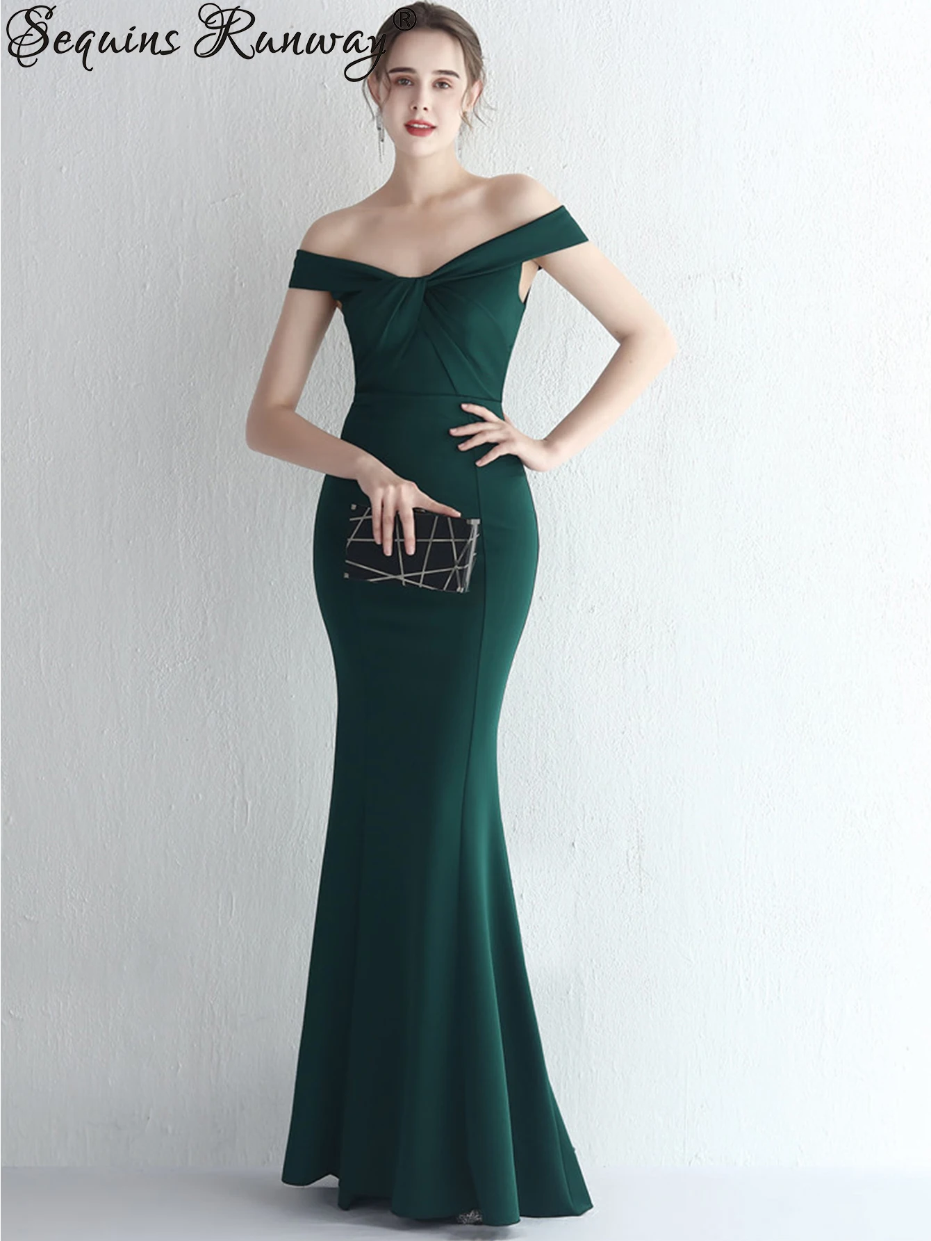 fishtail bridesmaid dresses Fishtail Wholesale Mother of Bridesmaid Dresses with Round Neck
