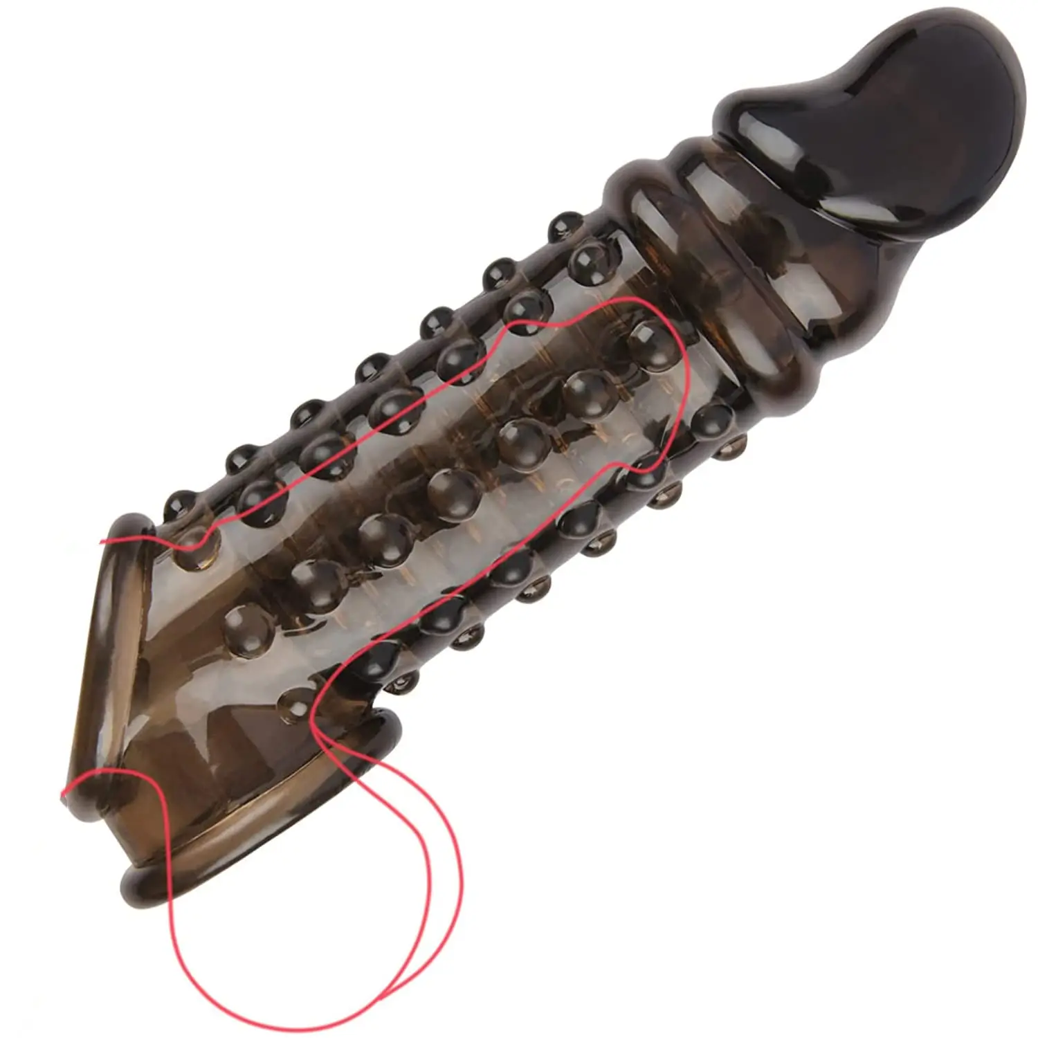 Grotere 7 Inch Zwarte Herbruikbare Pennis Mouwen Singel Voor Mannen Verlengstuk Verlengstuk Schede Elastische Langdurige Time Size Slee