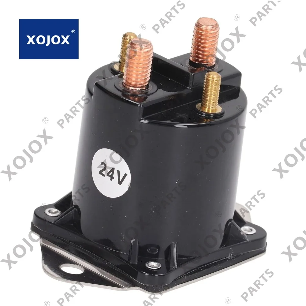 

XOJOX Automotive Main Power Switch Relay 100A 4 Terminal Starter Solenoid Valve Relay Brass Coil ABS Housing DC24V Light Weight