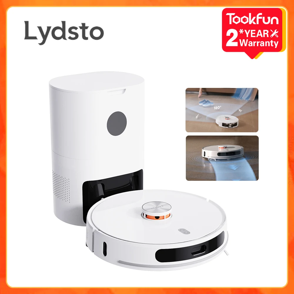 

2024 Lydsto Dust Collection Vacuum Cleaners Robot Mop L1 99.9% Sterilization LDS Laser 5200mAh Automatic Charg Cyclone Suction