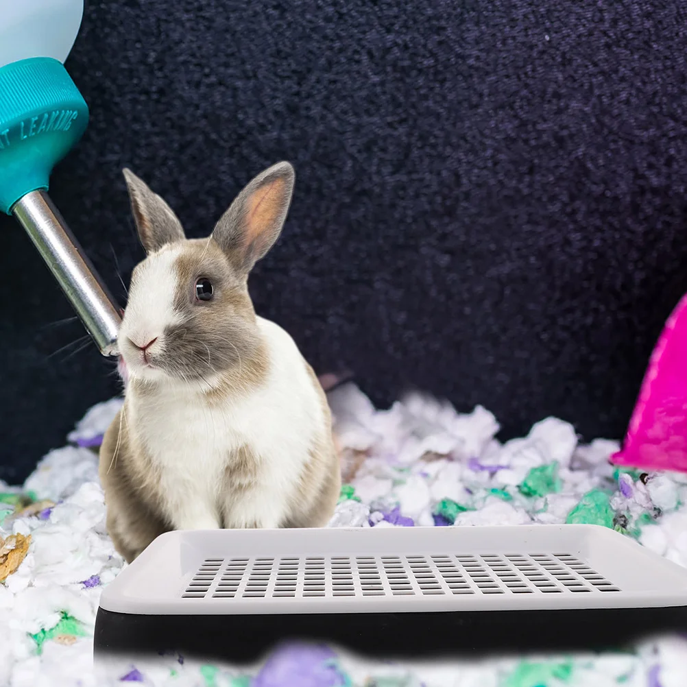 

2pcs Plastic Pet Toilet Rabbit Litter Box Small Pet Cage Supply Bunny Training Tray For Guinea Pig Hamster Indoor Use Safe