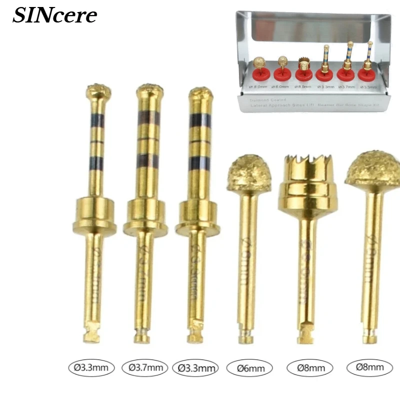 

Dental Implant Sinus Lift Drills Kit Diamond Coated Lateral Reamer Bur Bone Drills Dental Implant Tool