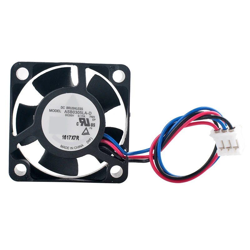 (2pcs) ASB0305LA-D 3cm 30mm Micro Cooling Fan 30x30x10mm DC5V 0.17A 3-Pin Mini Fan for Motherboard Power Supply