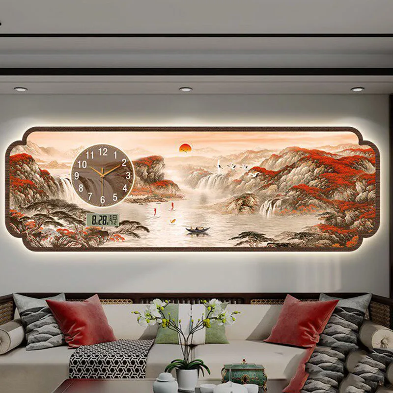 

Big Size Chinese Style Wall Clocks Luxury Xenomorph Interior Aesthetic Wall Watch Living Room Creative Horloge Home Decoration