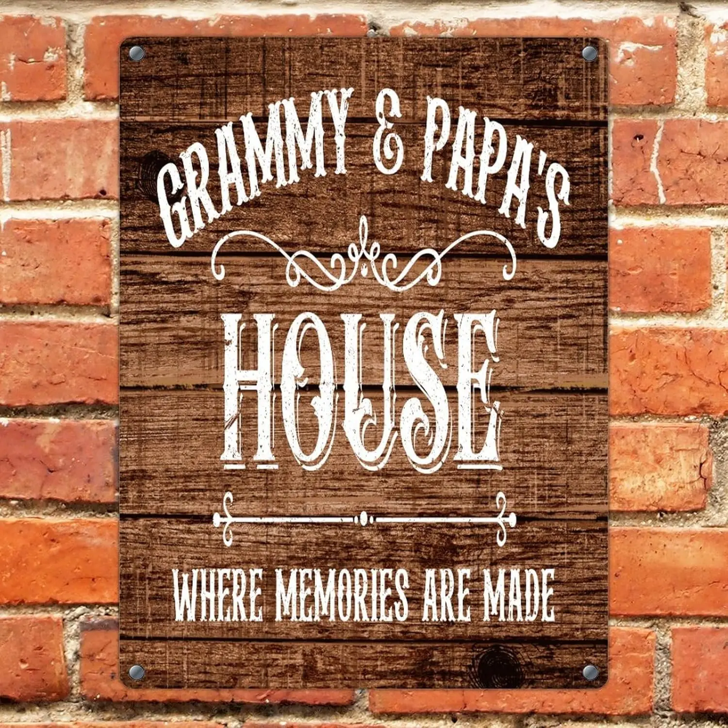 Y1,GRAMMY ; PAPA;S House Where Memories Are Made  Metal Signs Outdoor Farmhouse Cabin Bathroom Man Cave Decor Plaque
