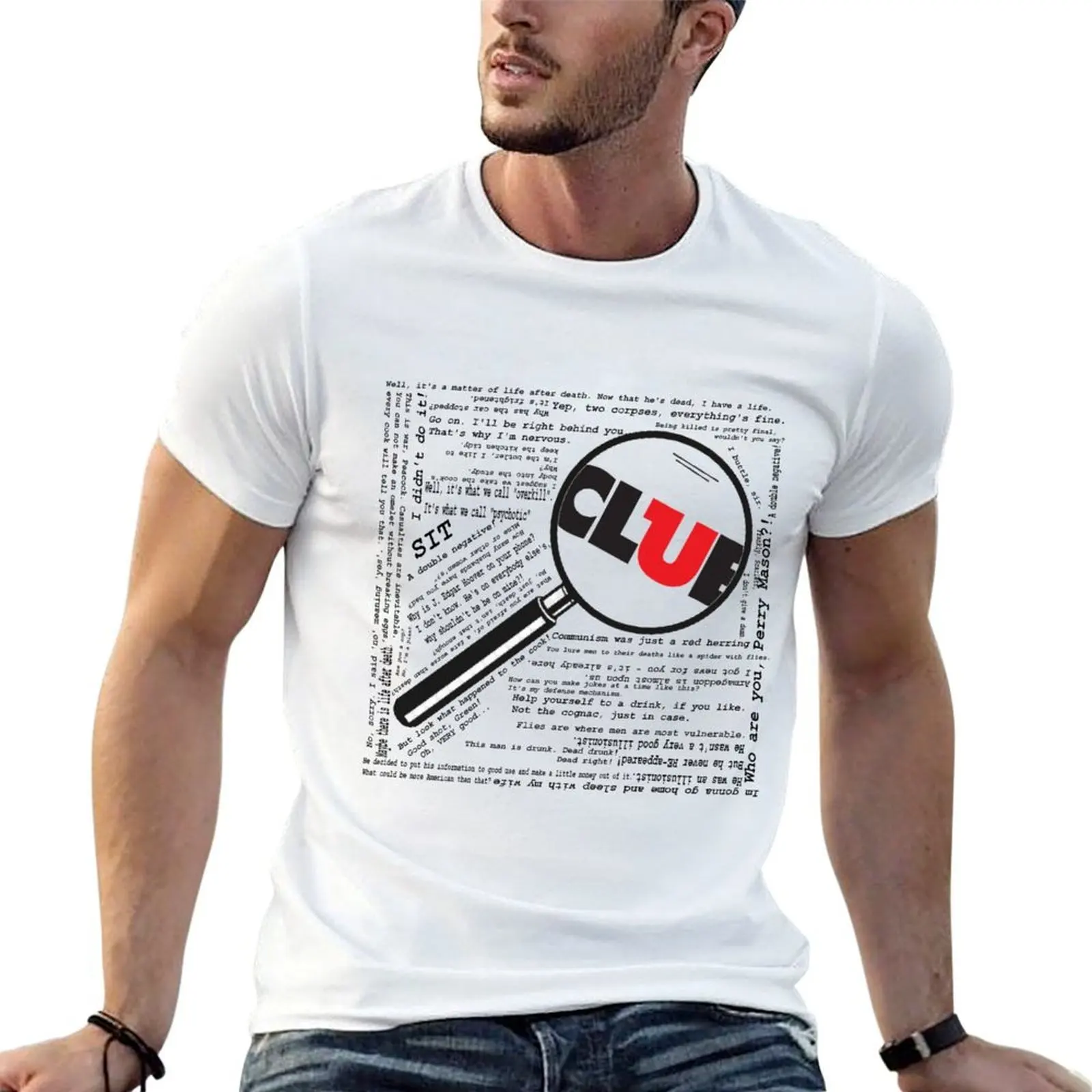 Clue Qoutes T-Shirt, t-shirt en coton, pack de t-shirts pour homme, t-shirt drôle en coton pour hommes, t-shirt 100% coton