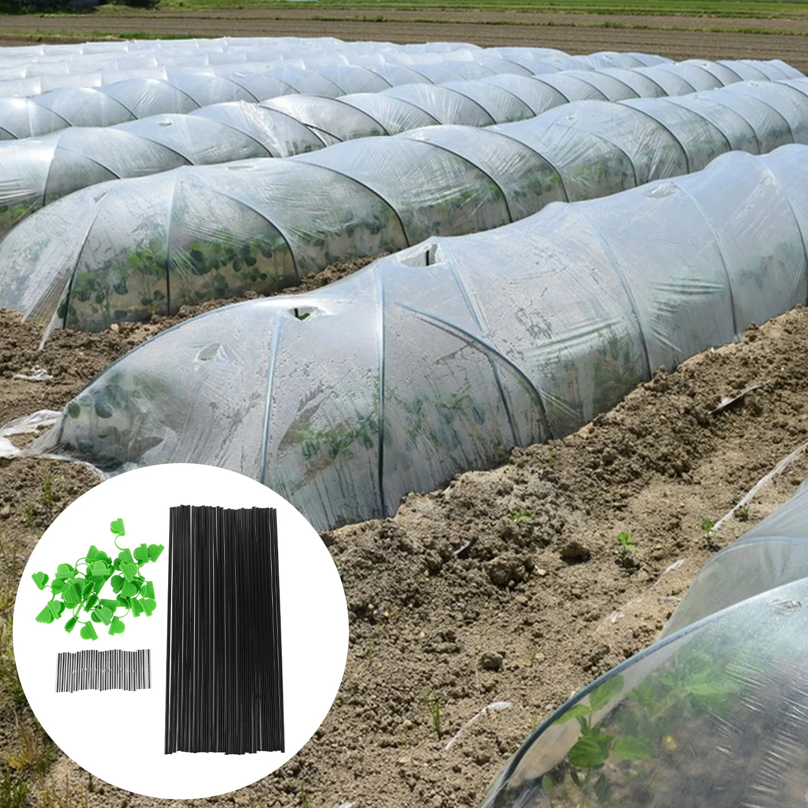 

1Set Greenhouse Tunnel Frame Adjustable Garden Hoops DIY Plant Support Raised Bed Accessories Multipurpose Grow Tunnel Kit