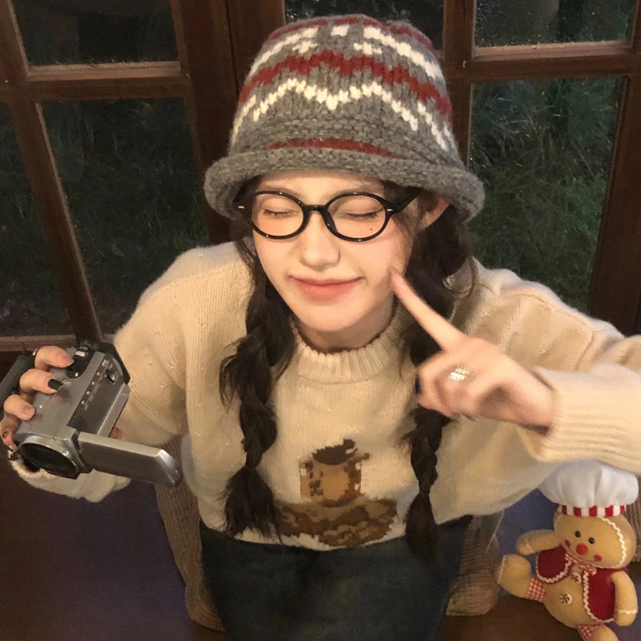 الخريف الشتاء النساء قبعة بحافة خمر العرقية نمط محبوك حوض قبعة السيدات الفتيات الصوف الكروشيه صياد قبعة