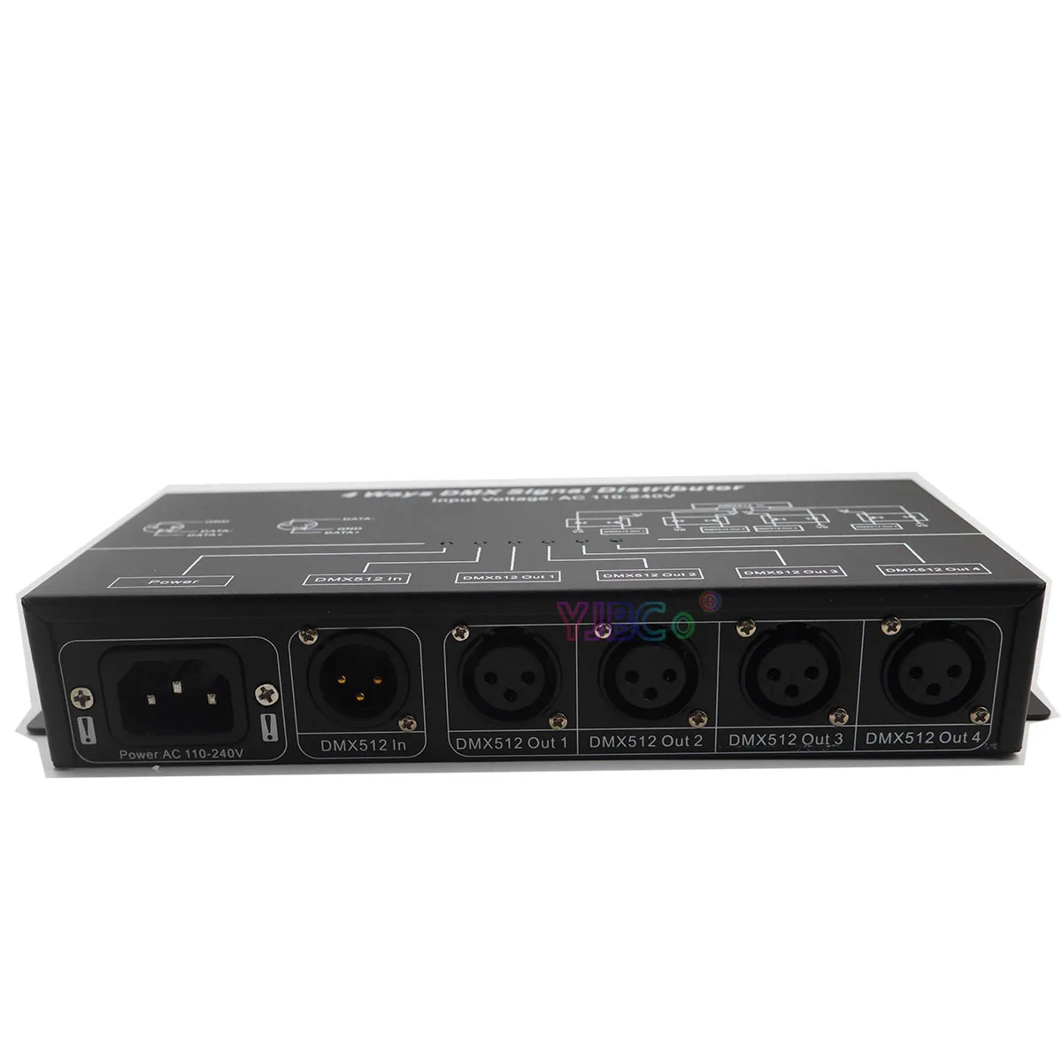 DMX124 4 channels LED DMX512 amplifier Splitter DMX signal repeater 4CH 4 output ports DMX signal distributor;AC100V-240V input