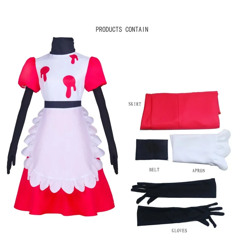 Nifty cosplay trajes anime hazbin hotel vestido feminino anime terno acgn animação jogo de quadrinhos romance exposição dia das bruxas