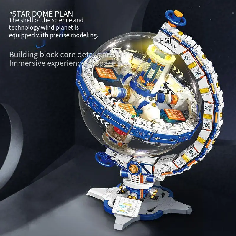 Aerospace Series Dawn Globe Model Space Astronaut Science and Education Building Blocks Children's Set Toy
