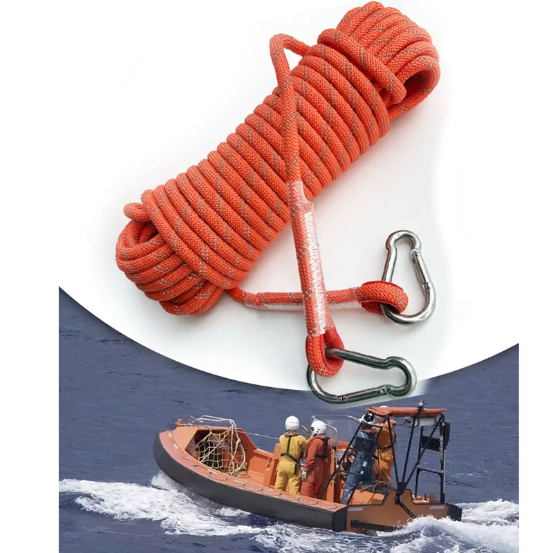 

20-метровый светоотражающий плавучий шнур для морских судов, подходит для дайвинга, лодок, каноэ и аксессуаров для лодок, диаметр 10 мм.