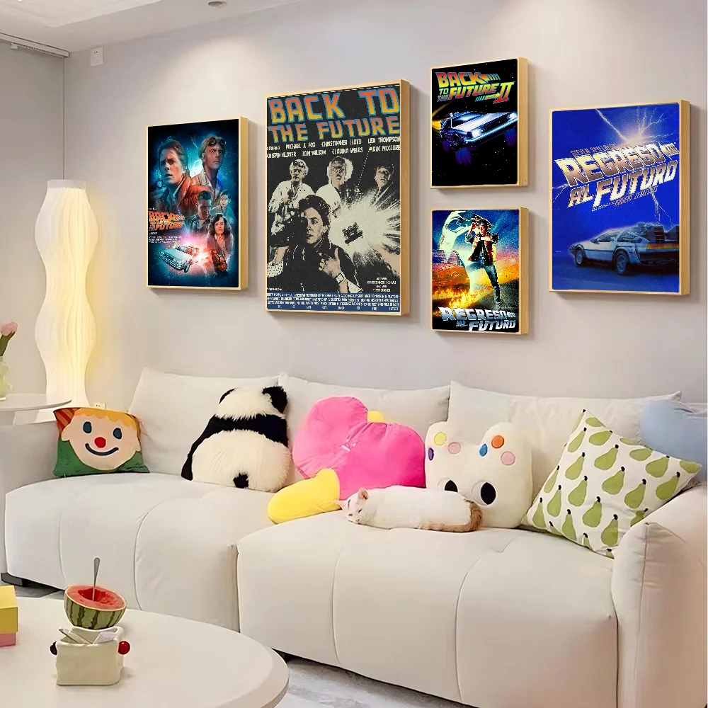 فيلم العودة إلى المستقبل ثلاثية أنيمي الملصقات لزجة يتوهم الجدار ملصق لغرفة المعيشة زخارف للحانات ديكور جدران الغرفة #3