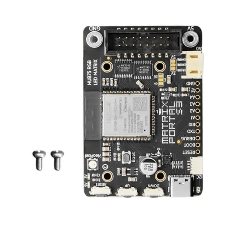 

652F Standard Black ESP32S3 LED Matrixes Portals CircuitPythons Internet Display for Computer DIY Applications