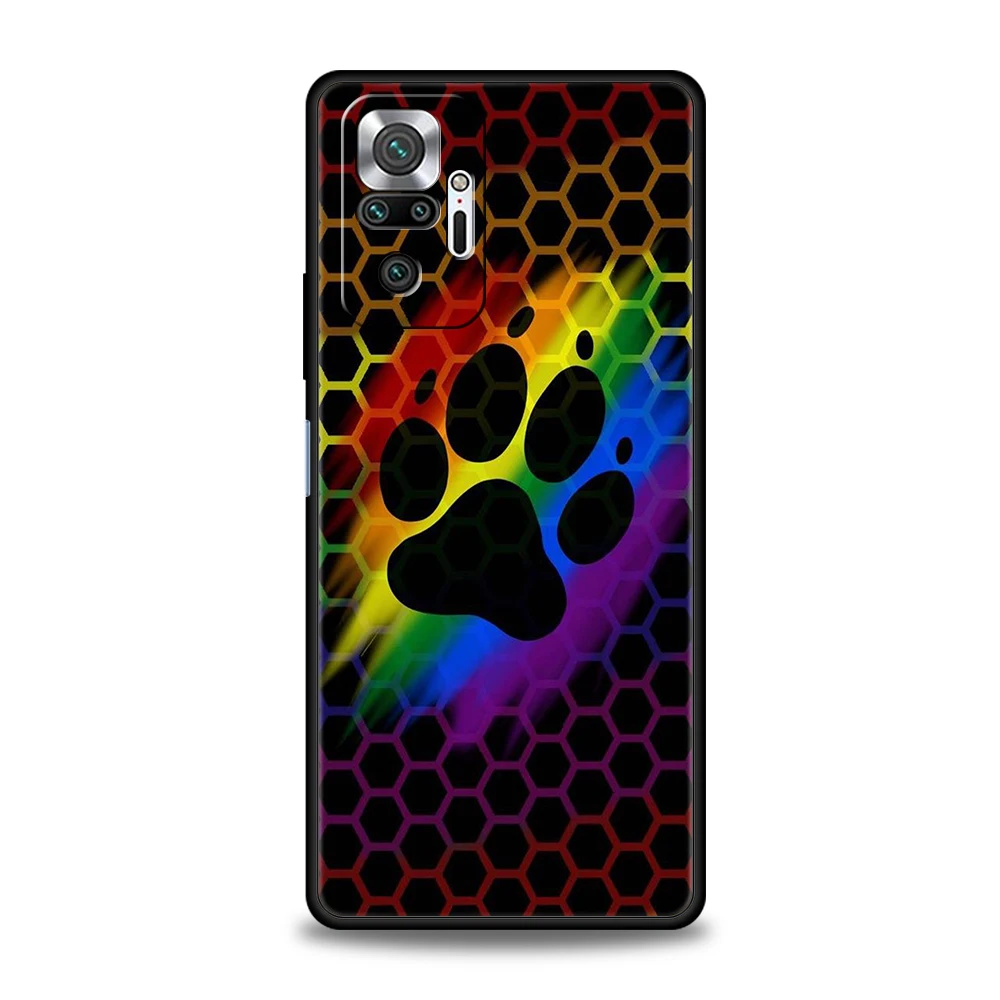 Dog Footprint Paw Cute Phone Case Cover for Redmi 13C 10C Note 13 12 10 11 Pro Plus 7 8T K40 K50 Gaming Pro Plus 5G Soft Shell