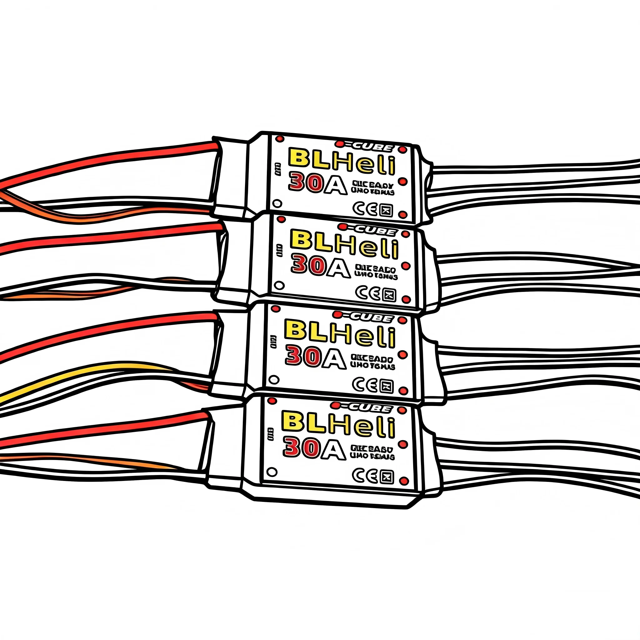 DroneHub BLHeli Series 30A 40A ESC for RC Multirotor Airplane Fixed-Wing FPV Racing Drone F450 f550 DIY Parts