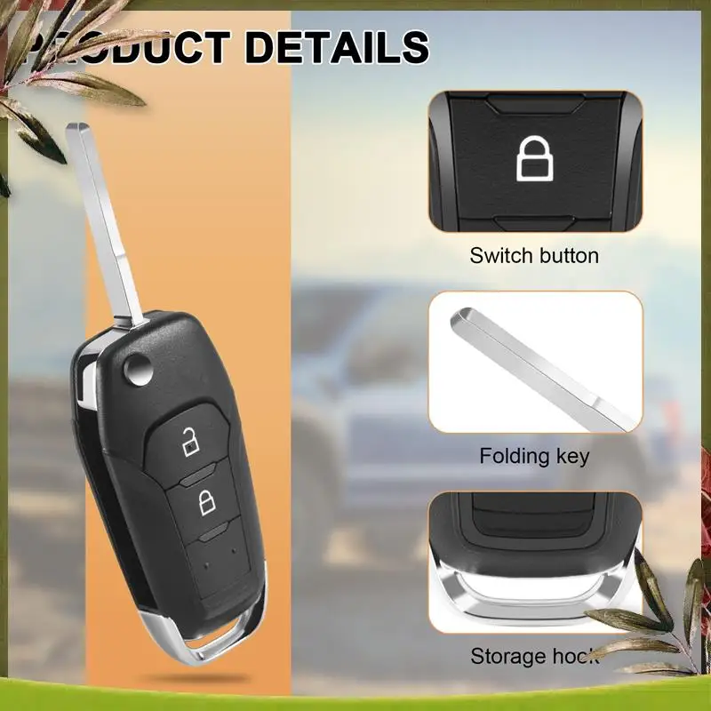 

Автомобильный умный дистанционный ключ AB98, 2 кнопки, 433 МГц, подходит для Ford Ranger F150 2015 2016 2017 2018 Id49 Pcf7945p Eb3t-15K601-Ba