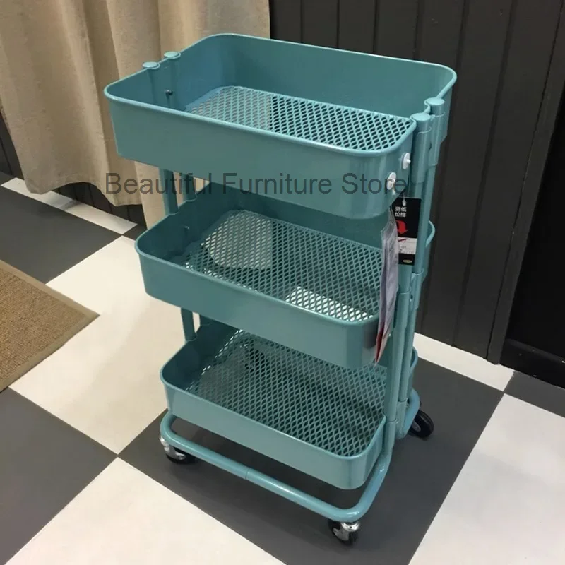 Mobile Modern Kitchen Island Trolley Luxury Shelf Food Truck Kitchen Island Cart Storage Carrito Organizador Home Furniture