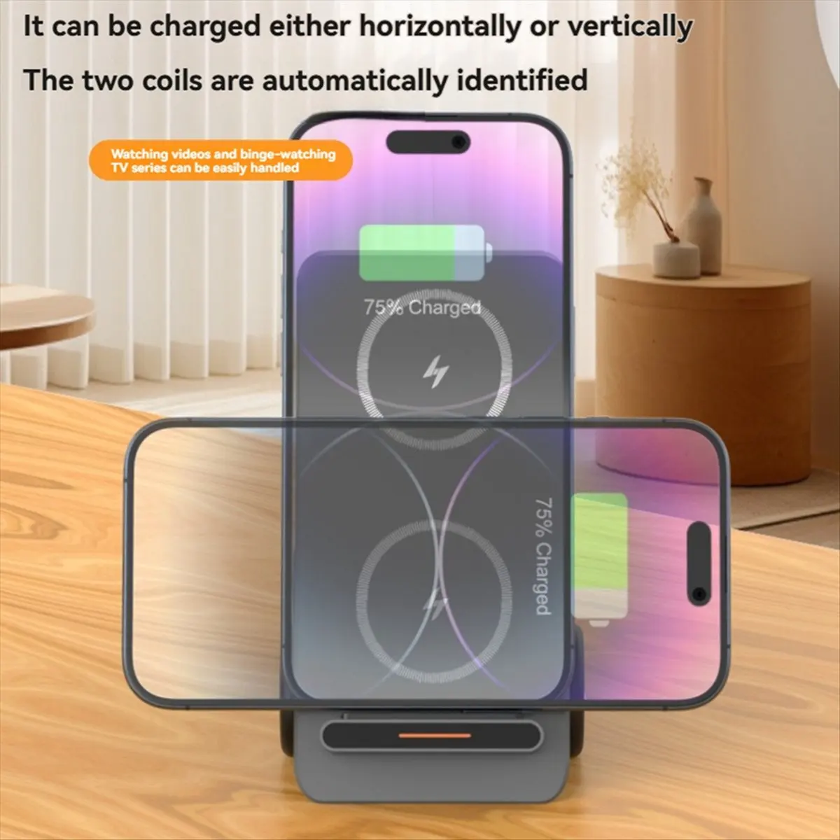 【A19R】Small Forklift Wireless Charger Fast Charging Charging Station High Speed Charger Base Stand for Cell Phone A view 4