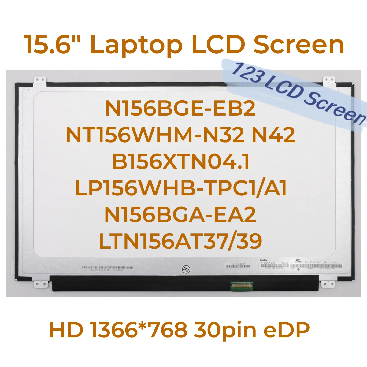 15.6 "smukły ekran LCD laptopa N156BGA-EA2 Fit N156BGE-EB2 NT156WHM-N32 N42 B156XTN04.1 LP156WHB-TPC1/A1 LTN156AT37 AT39 30pin w ramach procedury nadmiernego deficytu