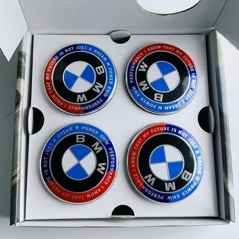 

4pc 56/68mm BMW 50th Anniversary Floating Wheel Center Caps For BMW G11 G12 G30 G31 G32 G08 G05 F46 F49 F39 F90 Auto Accessories