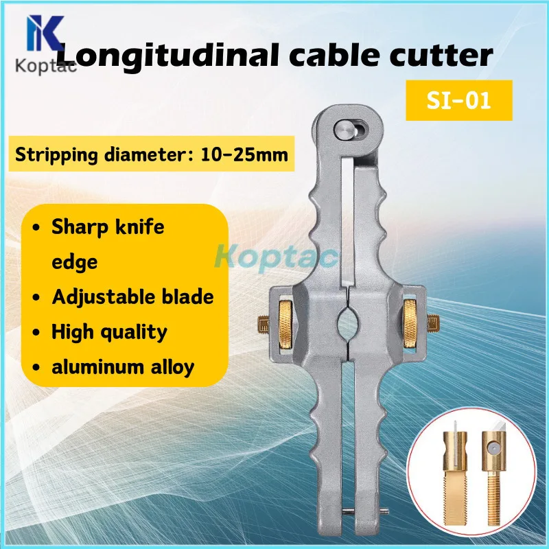 

SI-01 Opening Knife 10-25Mm Longitudinal Sheath Slitter Fiber Optical Cable Stripper FTTH